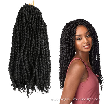 Passion twist crochet braiding hair synthetic crochet braid extension pre twisted passion twist